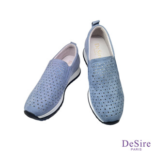 【DeSire】真皮舒適彈力休閒鞋-淺藍(4137208-34)