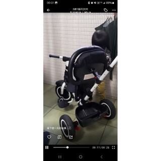 二手 小虎子折疊三輪推車腳踏車-黑色