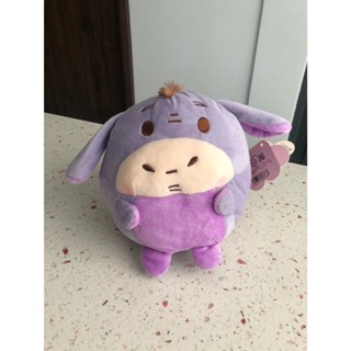 迪士尼Disney_粉紫色_屹耳Eeyore_tsum tsum版本(球型/Q版)_ 絨毛玩偶/抱枕/娃娃/_高16公分