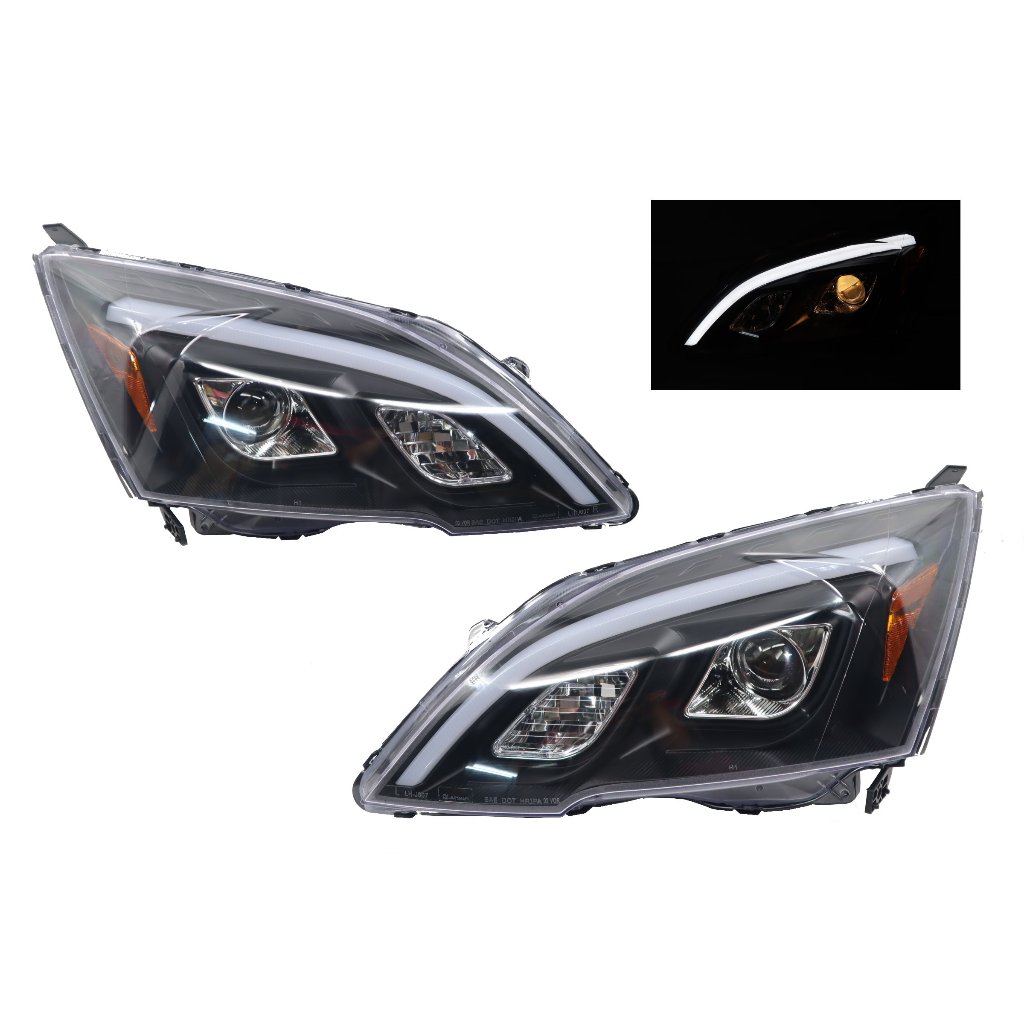 大禾自動車 副廠 類賓士燈眉 黑底 魚眼大燈 適用 CRV3 / 3.5代 07-12