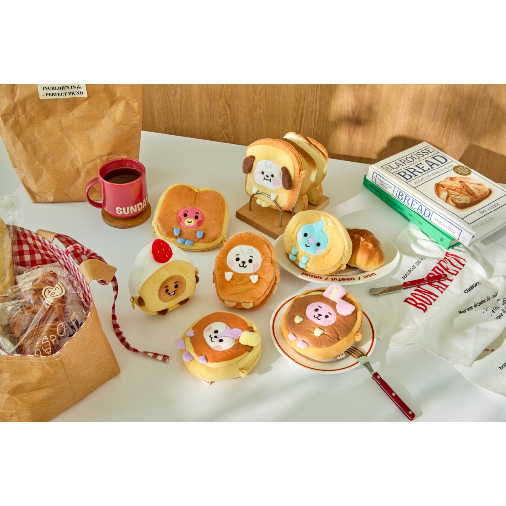 〔囤在家〕BT21 日本限定 Bakery 麵包系列 Pouch / 吊牌 / 貼紙 #CHIMMY #TATA