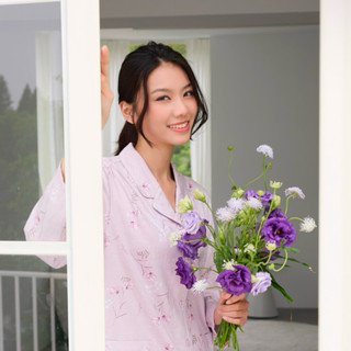華歌爾睡衣-仕女系列 M-LL純棉印花半開襟洋裝LWZ38243 LWZ85543褲裝 純棉睡衣