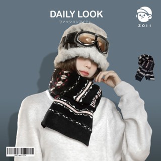 ZOII 佐壹| 費爾島風圍巾 披肩 圍巾 圍脖 脖圍 禦寒 保暖 針織圍巾 賞雪圍巾 抗寒 保暖圍巾 #322056