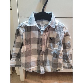 carters 2t0灰白格子襯衫