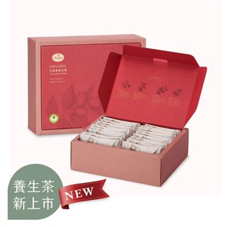 【中秋禮盒】曼寧 有機豐康茶禮 2款x10包【紅盒附提袋】茶包 禮盒 有機枸杞明採茶+有機紅棗補氣茶 漢方補氣 養生