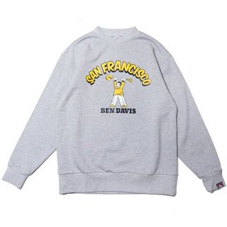 BEN DAVIS BDZ4-2000-33 PRINT SWEAT CREWNECK 大學T (麻灰色) 化學原宿
