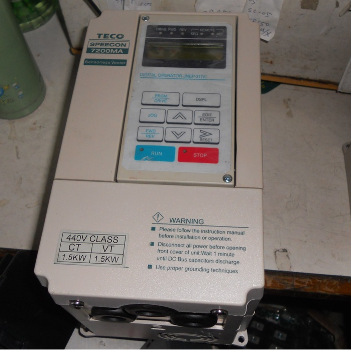 TECO東元7200MA變頻器JNTMBGBB0002AZSU 2HP IN:380-480V三相OUT:0-480v