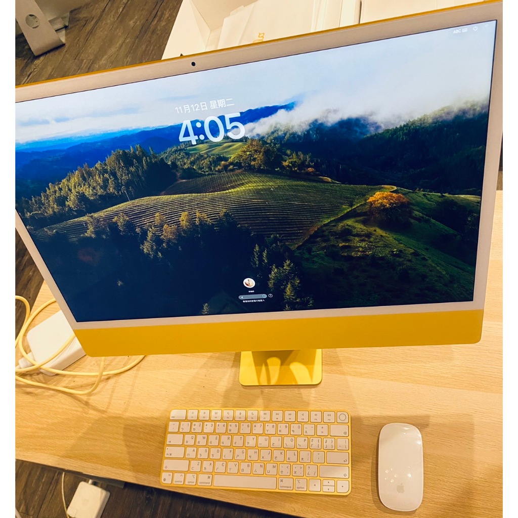 🔥現貨『優勢蘋果』高規格 iMac 24吋近全新 2021年黃色 Ｍ1 1TB SSD 16GB 近全新 狀況良好
