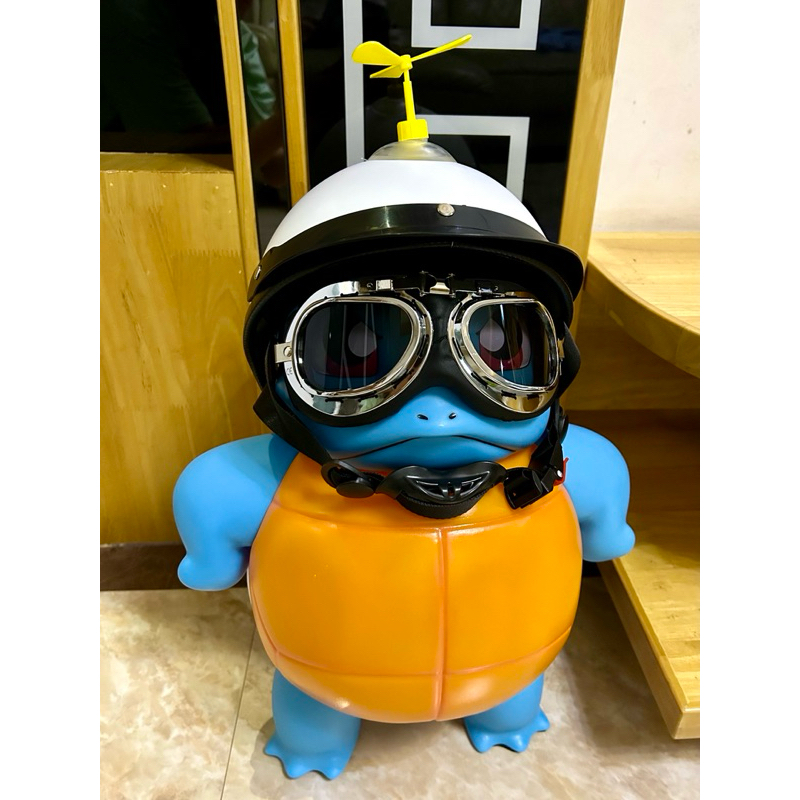 （四種款式）寶可夢 神奇寶貝 1:1傲嬌傑尼龜生氣傑尼龜 安全帽吳彥祖面具毛帽公仔手辦擺件生日兒童節聖誕節萬聖節新年禮物