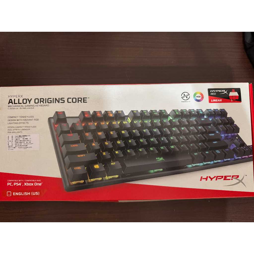 [二手] HyperX Alloy Origins Core 80% 有線 機械式鍵盤 紅軸 英文鍵盤