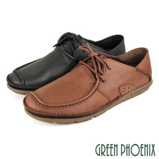【GREEN PHOENIX】男鞋 休閒鞋 休閒皮鞋 張菲鞋 穆勒鞋 全真皮 吸震減壓 臺灣製T29-10898