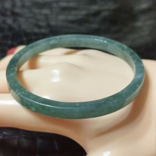 玉貴人…天然冰糯種藍綠翡翠玉58.5mm手鐲，送證書，國際#19.5圍
