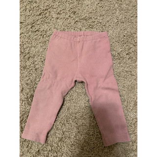 UNIQLO baby/內搭褲/褲子/坑條紋/粉紅色/9成新