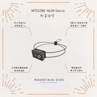 （山小孩）現貨，NITECORE NU20 Classic 輕量頭燈 360lm 38g