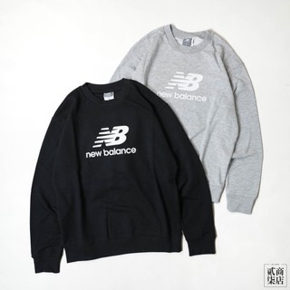 貳柒商店) NEW BALANCE 男女款 基本款 大LOGO NB 衛衣 大學T 休閒 寬鬆 MT41500AG BK
