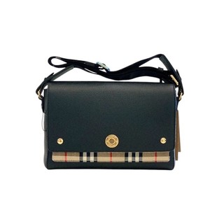 Burberry 80211101 Note 翻蓋單肩包 黑色