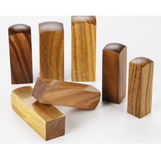 綠檀方章 高度6cm 成品印材 已打磨綠檀木印章 純賣印材無代刻印服務