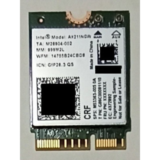 Intel AX211 筆電無線網絡卡【AX211NGW，Killer 1675i，Wifi6】