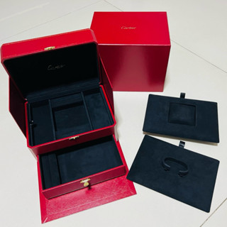 原廠 Cartier 卡地亞 大型 雙層 珠寶盒 錶盒 收納盒 飾品盒 手錶珠寶收納 戒指