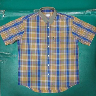英國 Burberry 巴寶莉 日本製 大尺吋 純棉 優雅 高貴 短袖 襯衫 L號（XXL可穿）