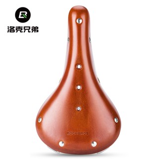 ROCKBROS洛克兄弟旗艦店 小布折疊車坐墊 復古牛皮坐墊 自行車坐墊 鞍座坐墊 坐墊 山地車騎行坐墊 旅行車真皮坐墊