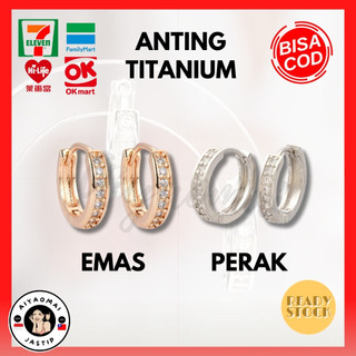 READY Anting Titanium Wanita Anti Karat & Luntur Asli Dewasa