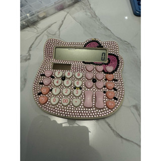 「二手現況實拍」Hello kitty 滿鑽計算機 太陽能計算機 超可愛🥰 可愛計算機