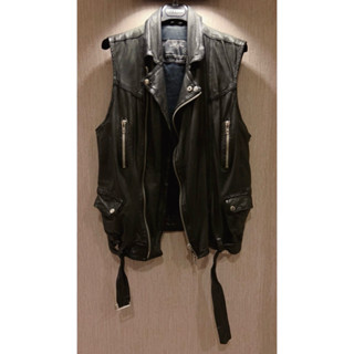 🇬🇧絕版 AllSaints 皮衣 皮背心 無袖 背心 all saints 皮衣 皮馬甲 皮外套 真皮背心 真皮馬甲