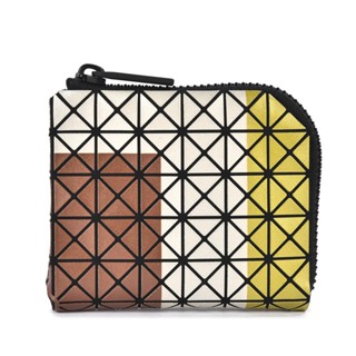 ISSEY MIYAKE三宅一生BAO BAO撞色霧面5x6拉鍊零錢包(棕/黃)390660-58｜GoBrand購名牌