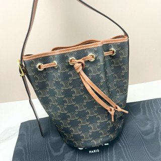 【二手𝟗𝟑𝑵𝒆𝒘｜容量一級棒👍🏻百搭耐用🍒💫】 Celine 1911428BZJ.04LU pvc老花 水桶包 小號