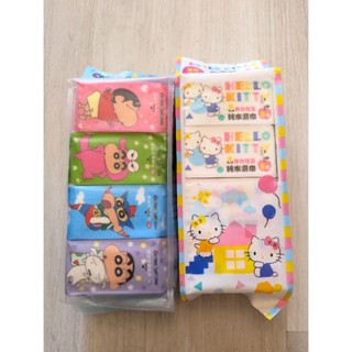 蠟筆小新 Hello kitty 超迷你濕紙巾 純水柔濕巾 御衣坊 三麗鷗正版授權 人魚漢頓迷你紙手帕8包入 純水濕紙巾