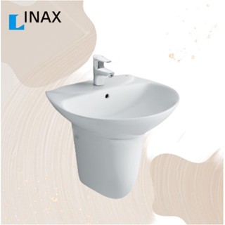 INAX 日本伊奈 壁掛面盆 洗手檯 圓弧面盆 奈米抗汙（不含龍頭）(面盆)AL-285VFC-TW+L-288VC-T