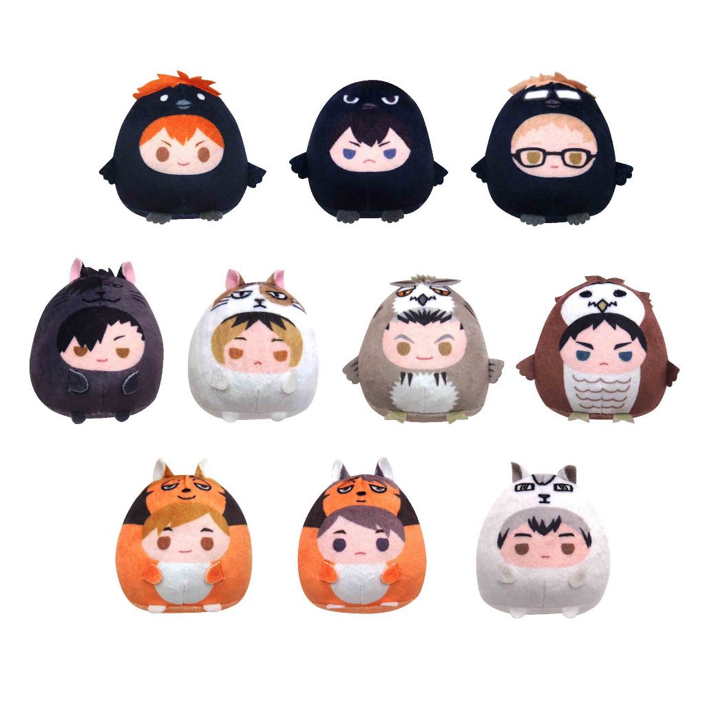 排球少年 動物裝 掌心娃 玩偶吊飾 日向翔陽 影山飛雄 月島螢 黑尾鐵朗 孤爪研磨 木兔光太郎 赤葦京治 宮侑 宮治 北