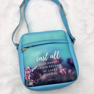Sling bag with bible verse