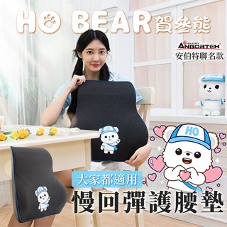 【安伯特】HO BEAR 賀參熊慢回彈護腰墊 (靠墊 靠枕 腰枕)【DouMyGo汽車百貨】