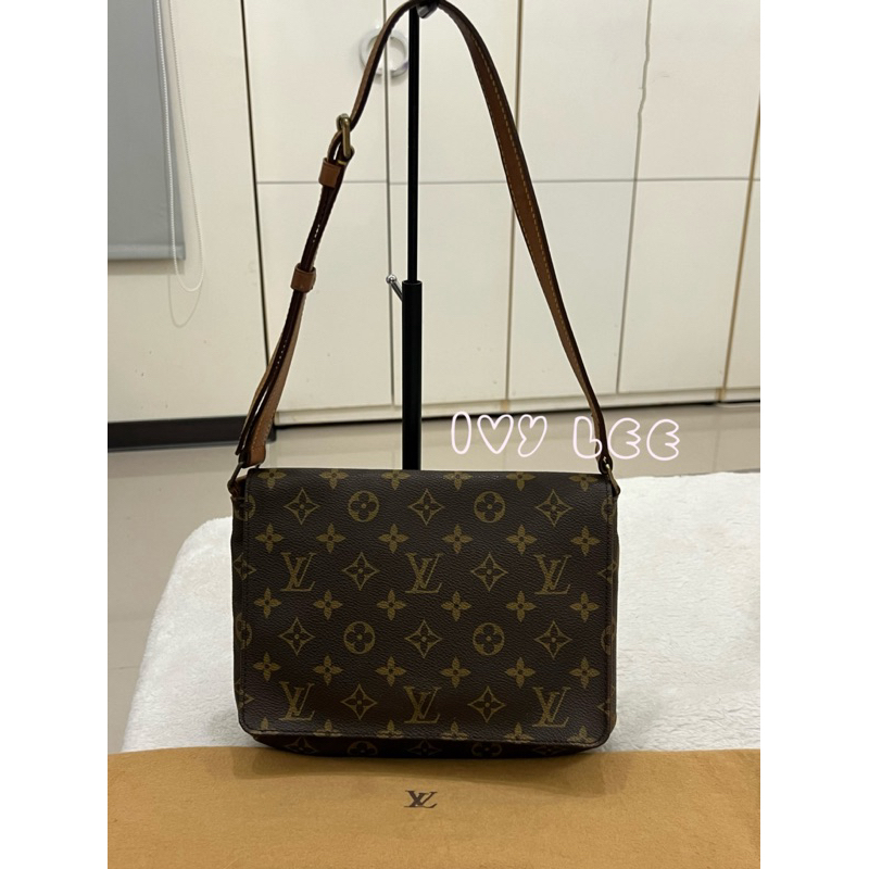 LOUIS VUITTON原花 PVC塗層帆布 Musette Tango 肩背包 M51388 王妃包 手提包二手精品