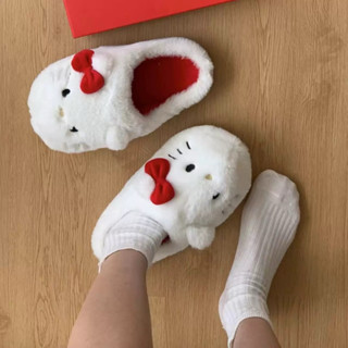 「預購」🧸紀琪琪商城🐰Hello Kitty 凱蒂貓 拖鞋 懶人拖鞋 保暖毛絨鞋 可愛鞋子 公仔鞋 情侶鞋 居家鞋🎀