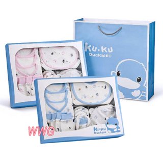 KU.KU 酷咕鴨小動物精緻禮盒24件組，附贈送禮提袋，送禮大方、自用皆適宜，新生兒禮盒 彌月禮盒 Ku-2414