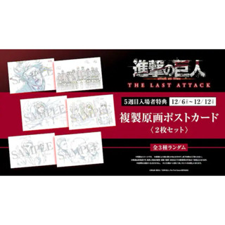 預購 日版 進擊的巨人 第5彈 特典 劇場版 複製原畫 明信片 第五週 裡維 104期 韓吉 米卡莎 阿爾敏 調查兵團