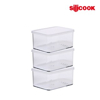 【韓國Silicook】冰箱收納盒 600ml 高版(3件組) | 檢驗無毒 不卡色 | 官方旗艦店