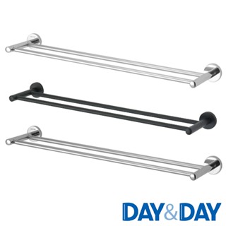 I-HOME 日日 DAY&DAY 直線美學304不鏽鋼 雙桿毛巾掛桿組-60cm/75cm