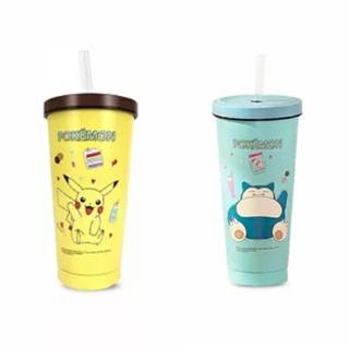 寶可夢 304不鏽鋼吸管杯700ml - 皮卡丘 / 卡比獸