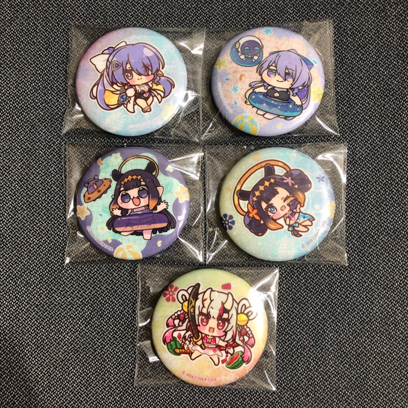 <天天好心情> Hololive production 六福村水樂園 Q版徽章 Ina 百鬼 moona