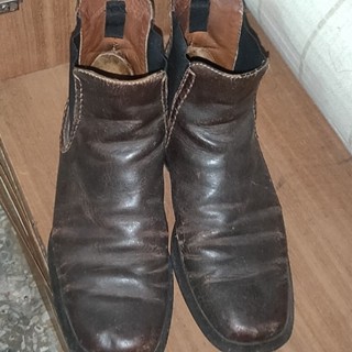 二手 TODS 男士 休閒 復古 皮鞋 皮靴 側邊伸縮帶 英倫 商務 懶人鞋 男生 短靴 短筒靴 男款 靴子 男靴 時尚