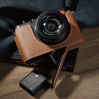 【Martin Duke 】Leica D-lux8 dlux8 頂級牛皮相機底座 相機皮套 快拆電池