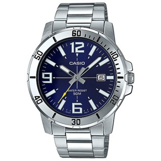 CASIO(MTP-VD01D-2B) 休閒有型 簡約時尚男指標錶