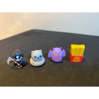 【全新收藏品 公仔娃娃擺飾】療癒型之微型小物品/盆景盆栽裝飾品/死神-鐮刀鬼神.刀疤熊.蝙蝠.漢堡王薯條-全組一起出售/