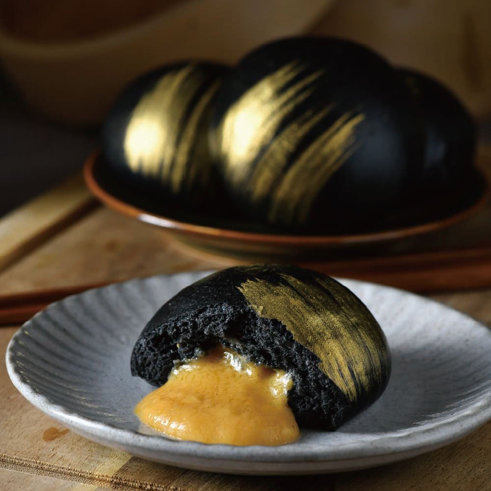 【良品開飯】黑金奶黃流沙包10入 (港點 年菜 預購 黑金包 流沙包 過年必吃)