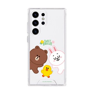 【TOYSELECT】LINE FRIENDS經典-迎風起舞防摔透明SAMSUNG手機殼