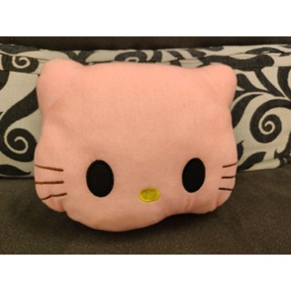 Hello Kitty 凱蒂貓大臉造型暖手抱枕靠枕全新品寬25公分粉紅色